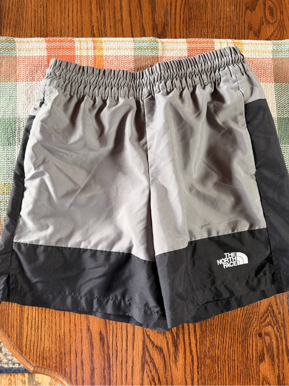 The North Face Gray and Black Kids Athletic Shorts